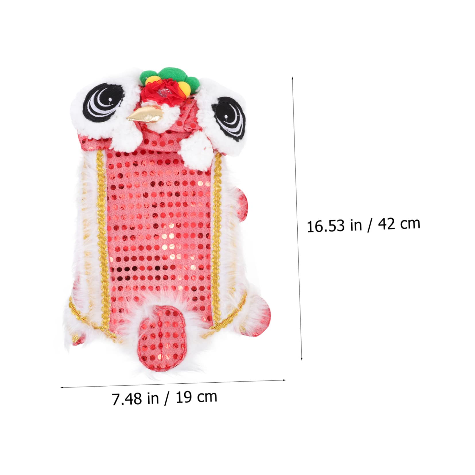 BESPORTBLE 3pezzi Costume Per Cani Per Anno Cinese Abbigliamento Per Animali Domestici Outfit Festivo Con Design Doppia Faccia Adatto Cuccioli Di Piccole Facile Da Indossare e Comodo