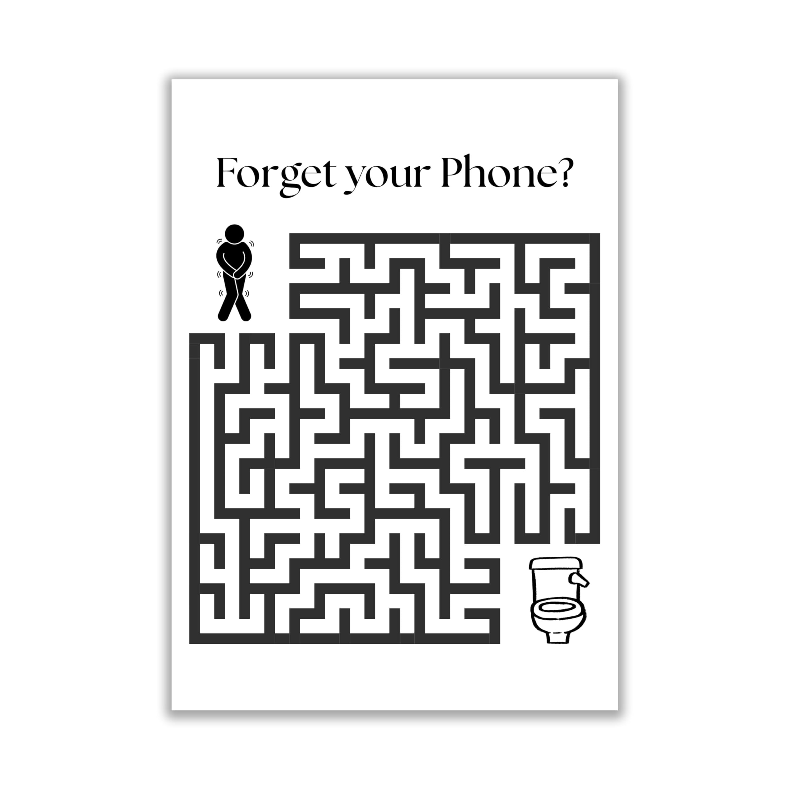 Lustiges WC-Poster Mit 5-Sterne Bewertungen - Witzige Deko Fürs Badezimmer