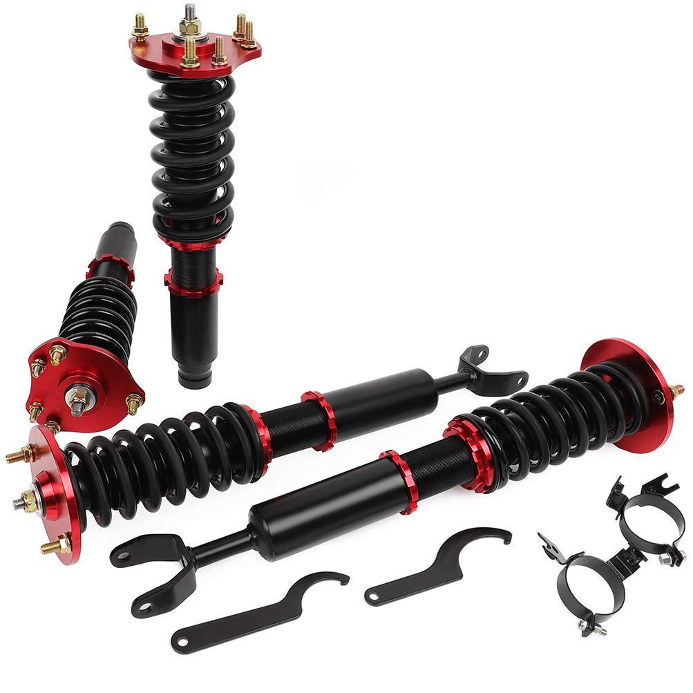 Coilover Suspensions Shock Struts Kits Assembly SCITOO Full Set Shocks Struts Kits fit for 1992 1993 1994 1995 1996 1997 1998 1999 2000 2001 for Honda Prelude - Red