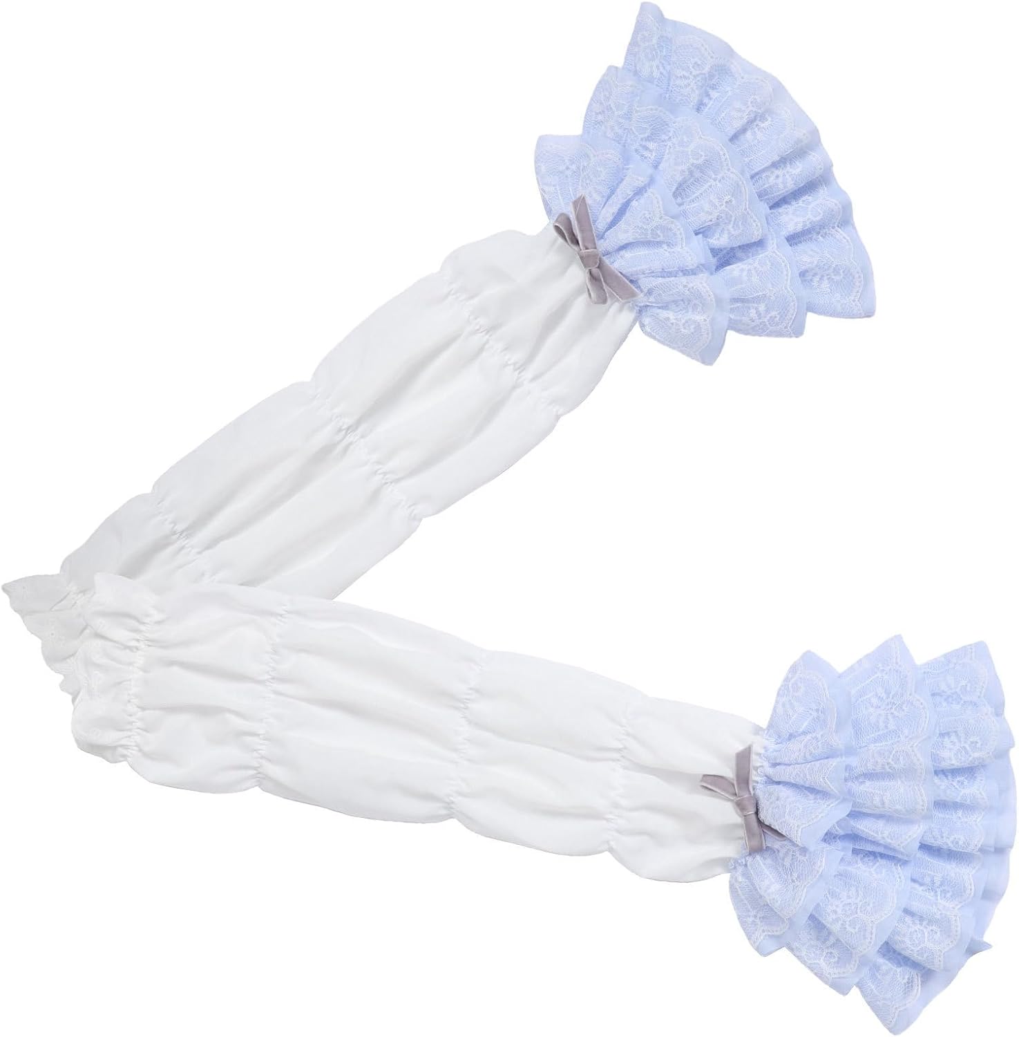 MAGICLULU 1 Pair Lolita Lace Cuff Sleeves for Women, Elegant Detachable Tulle Arm Warmers with Protective Functionality, for Everyday Wear and Cosplay Events