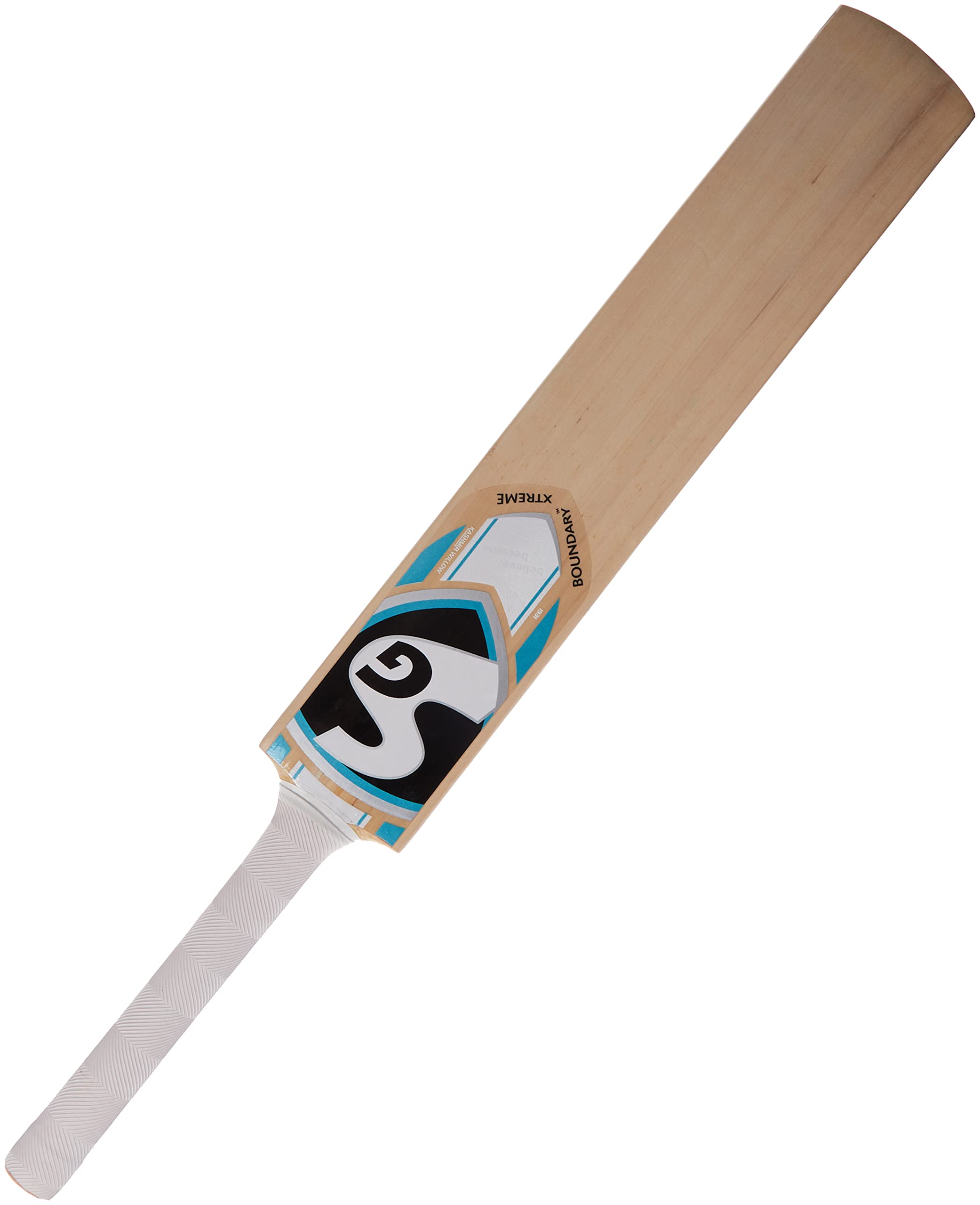 Boundary Xtreme Kashmir Willow Cricket Bat (Size: Size 4, Leather Ball, blue)