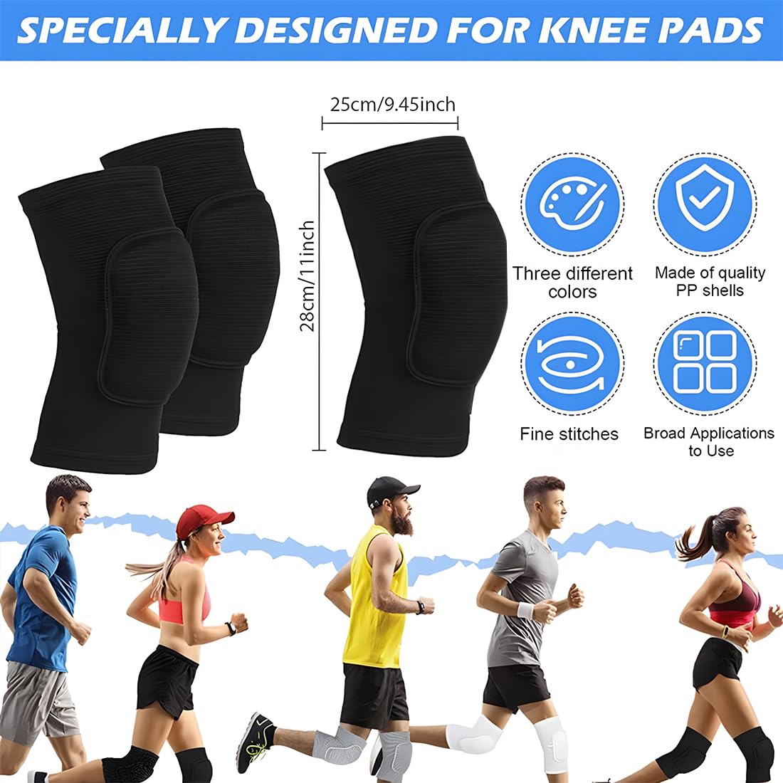 1 paia Ginocchiere da Danza, Set di Ginocchiere Sportive, Ginocchiere Elastiche Traspiranti, Ginocchiere da Danza per Bambini e Adulti per Corsa, Sport, Yoga