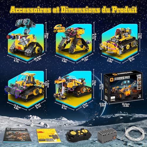 Idées cadeaux garçons 6 à 12 ans avec ce robot télécommandé jaune - 5