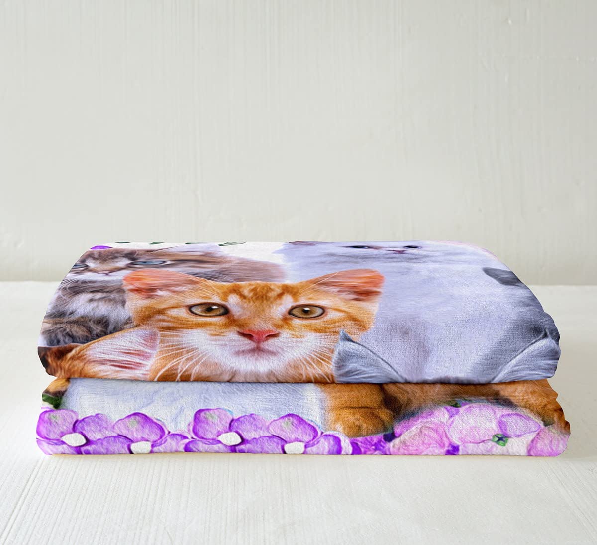 Plaid Polaire 130x150 Cm Avec Masque - Motif Chat, Message En Allemand, Cadeau Doux Pour Maman (anniversaire, Noël) - 7