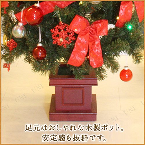 【いーゆーページ】ツリー180センチ　土台木製ポット　LEDライト付き Amazon.co.jp: LED50球 180cm 木製ポットクリスマスツリー レッド