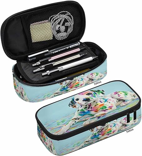 Miniatura 6 de Yekiua Portalápices de camuflaje de árboles realistas, ramas de hojas de roble verde y marrón, estuche de gran capacidad, estuche de maquillaje