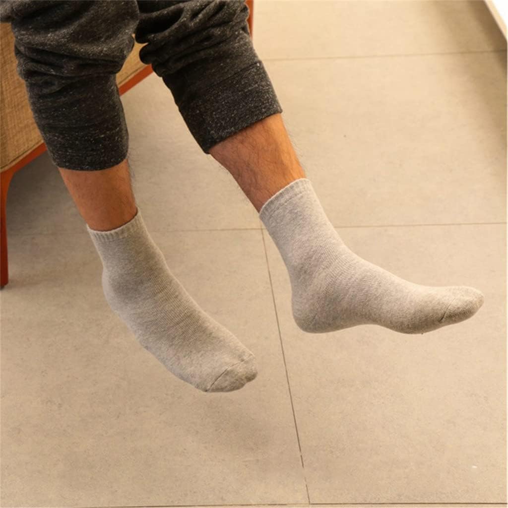 Autumn Winter Men's Warm Socks Cotton Black Gray Casual Tube Men Dress For Gift 5Pair