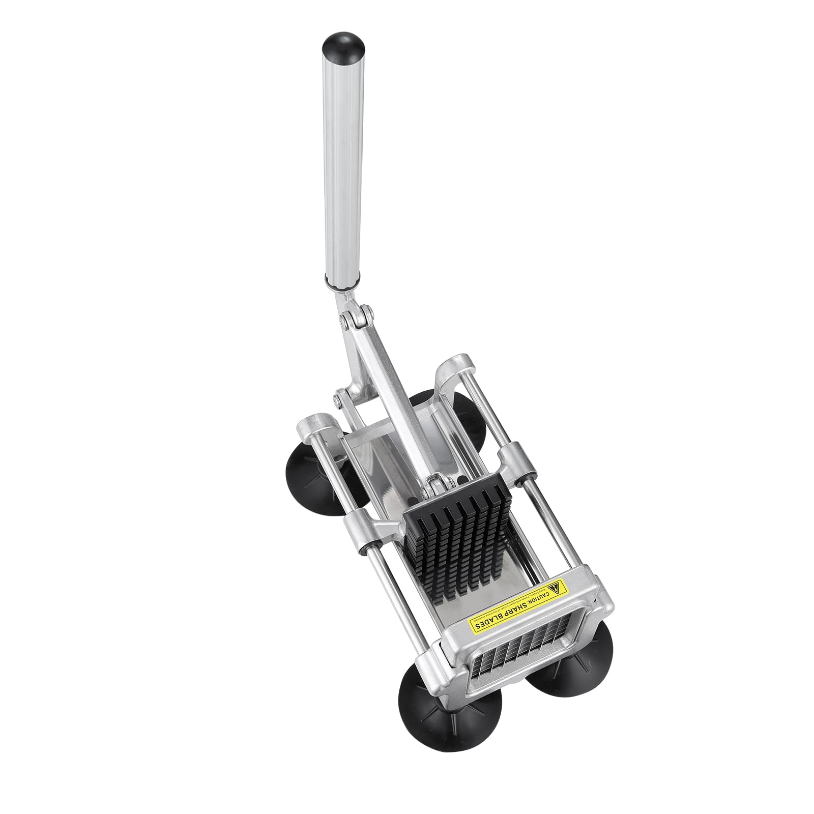 VEVOR Pommes-Frites-Schneider, Kartoffelschneider mit 1/2 Zoll & 3/8 Zoll Edelstahlklingen, manueller Kartoffelzerkleinerer mit Saugnäpfen & Griff, ideal für Kartoffeln Pommes Frites Gemüse