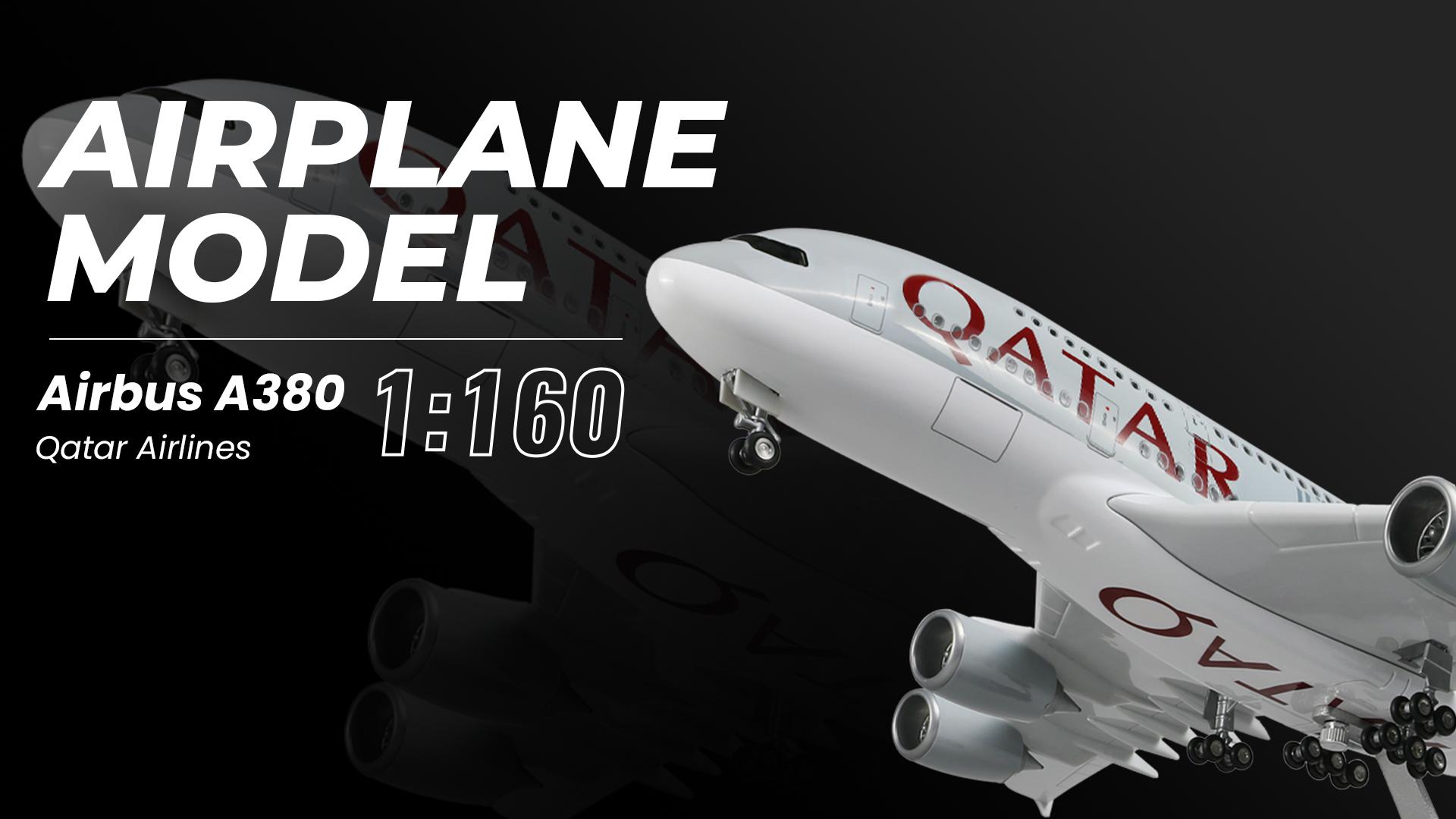 Amazon.com: QIYUMOKE A380 Qatar 1/160 Large Scale Airplane