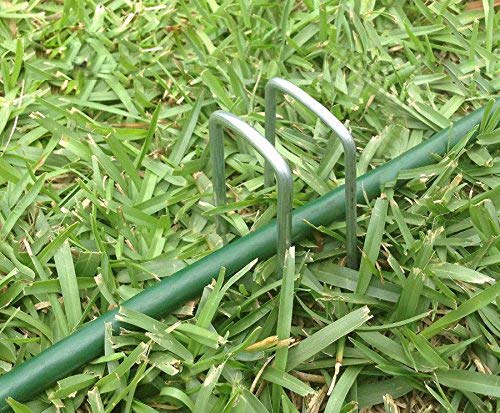 OK5STAR 200 Landscape Staples 12" Garden Staples Stakes, Galvanized Steel Landscape Fabric Staples Sod Ground Staple GardenStaple12-W200