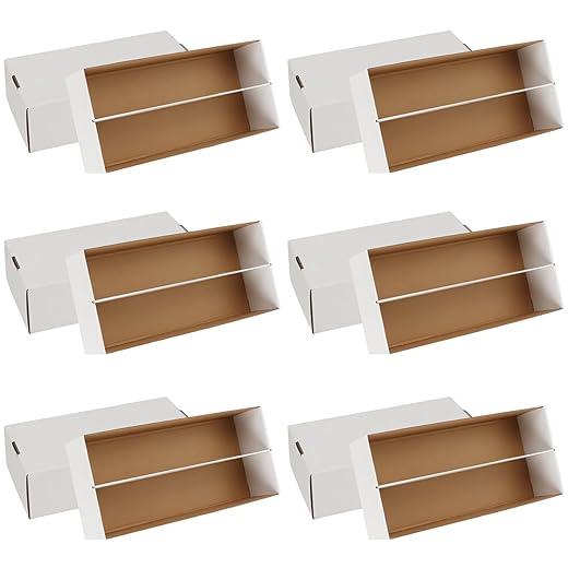 Trading Card Storage Box, 1600 Count Card Storage Boxes, Bulk Cards Storage Box Sports Cards Cases Graded Cardboard Boxes for Basketball Sports Collector (6 Set)