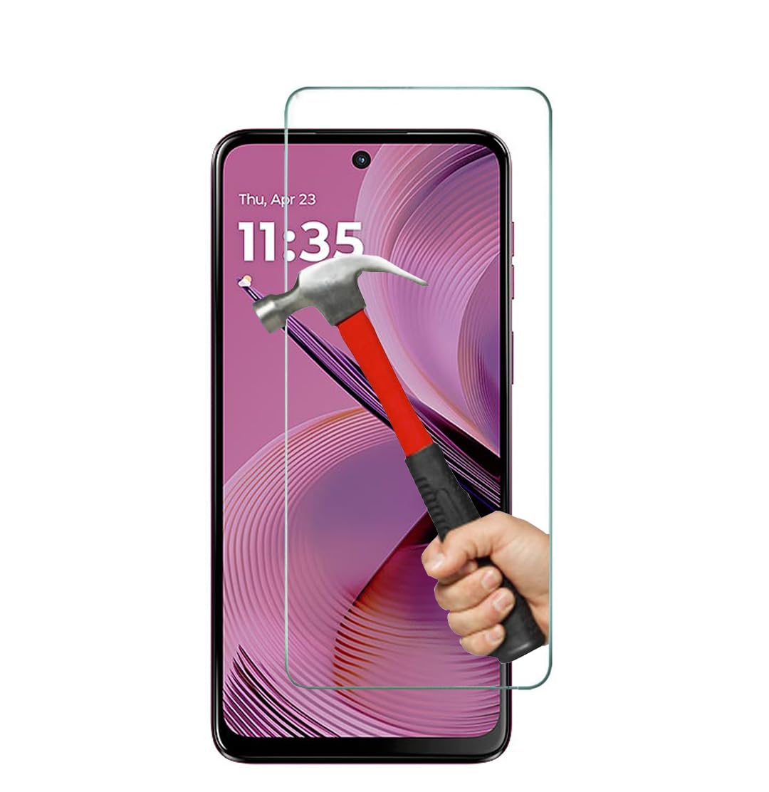 KP TECHNOLOGY {2 PACK) Moto G55 5G Premium Quality Genuine Tempered Glass Explosion & Shatter Proof Screen Protector Guard Cover for Motorola Moto G55 5G - Image 3