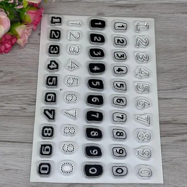 Amazon.co.jp: クリアスタンプ 数字 ナンバー シリコン 判子 手帳や