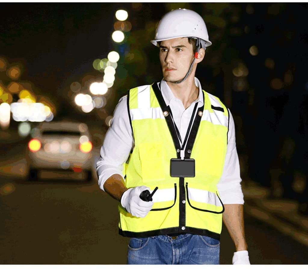 Gilet réfléchissant Haute visibilité pour Les activités Nocturnes en Plein air ou la Construction Gilet de Travail Respirant pour Femmes et Hommes