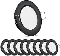 Vista 1 de Paquete de 8 luces LED de 12 voltios en forma de disco para RV, montaje empotrado en el techo, luz de techo de 7 cm, luz de techo de 12 V