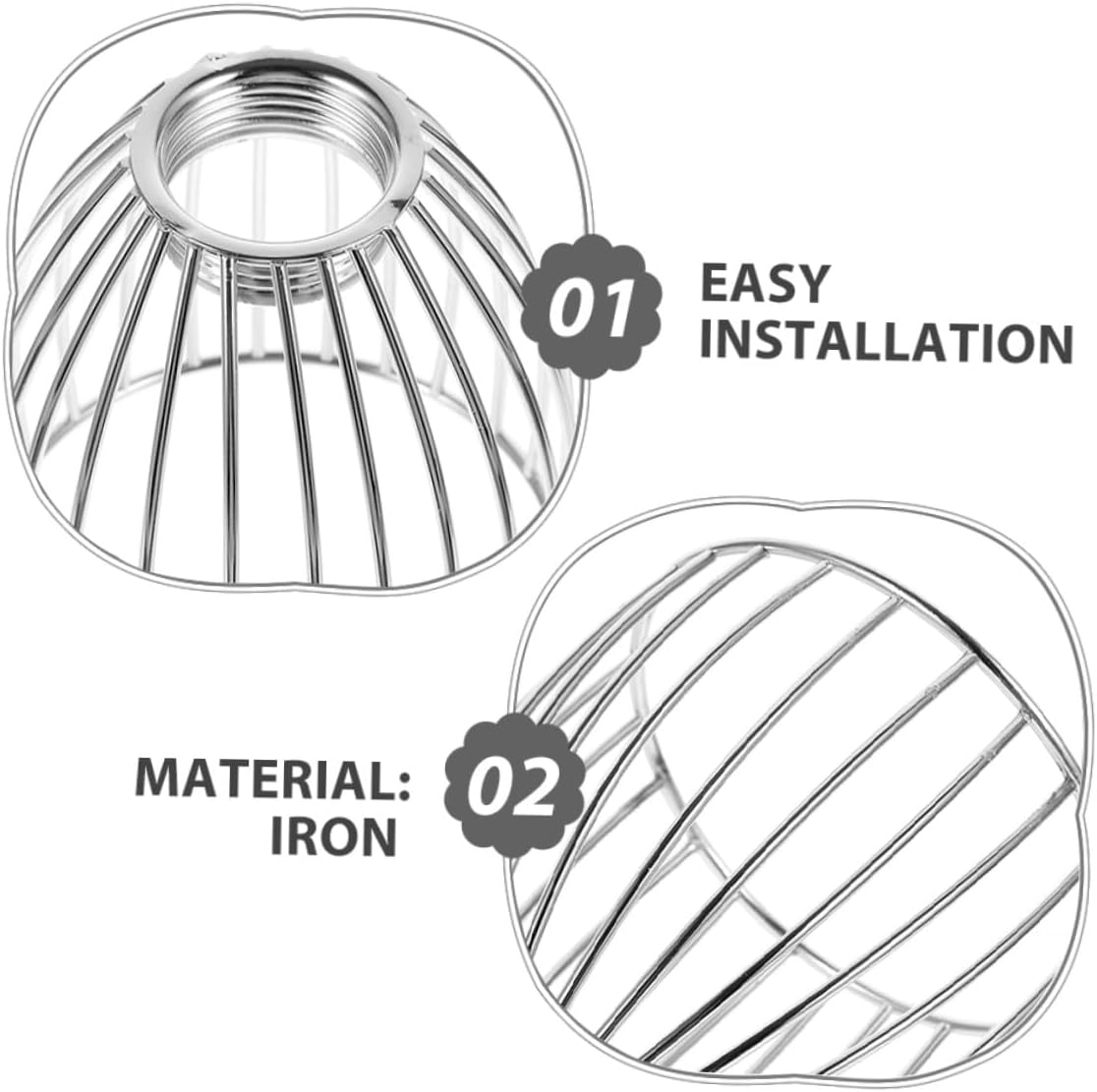 Xmas 2pcs Iron Birdcage Lamp Shade Cage for Pendant Lighting