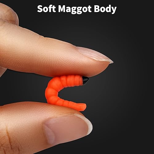 Miniatura 5 de QualyQualy Señuelos artificiales suaves y suaves, 50 piezas de cebos de gusano suave artificial, pequeños cebos artificiales de gusano, gusanos,