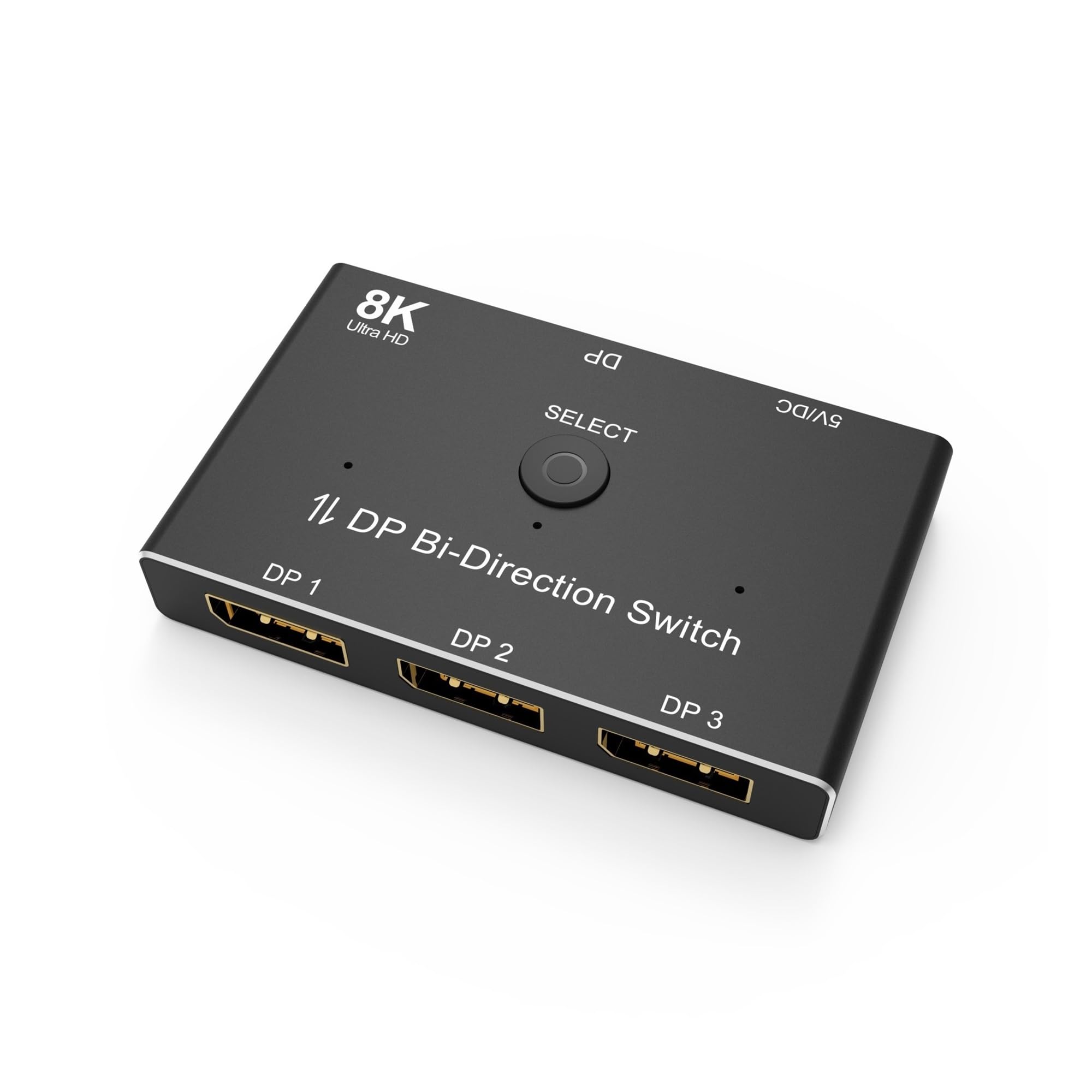 Commutateur vidéo, Commutateur 3 ports DP 1.4 Switcher Box bidirectionnel 1X3 ou 3x1 32, Gbps 8K@60Hz 4K@144Hz HDR for moniteur PC Port