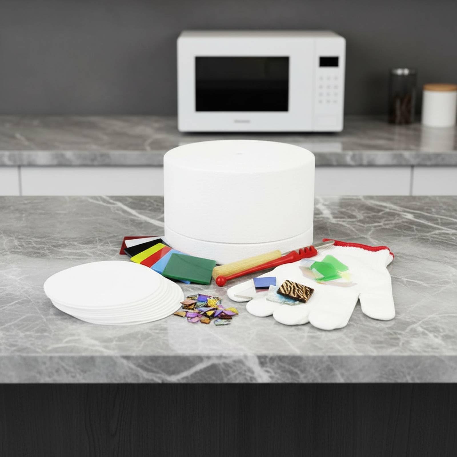 LeeQinersw Forno per Gioielli Kit Fusione Vetro Accessori Creazione Pendenti Materiale Fibra Ceramica Praticità Funzione Adatto per Creatori Artisti Artigiani Casa