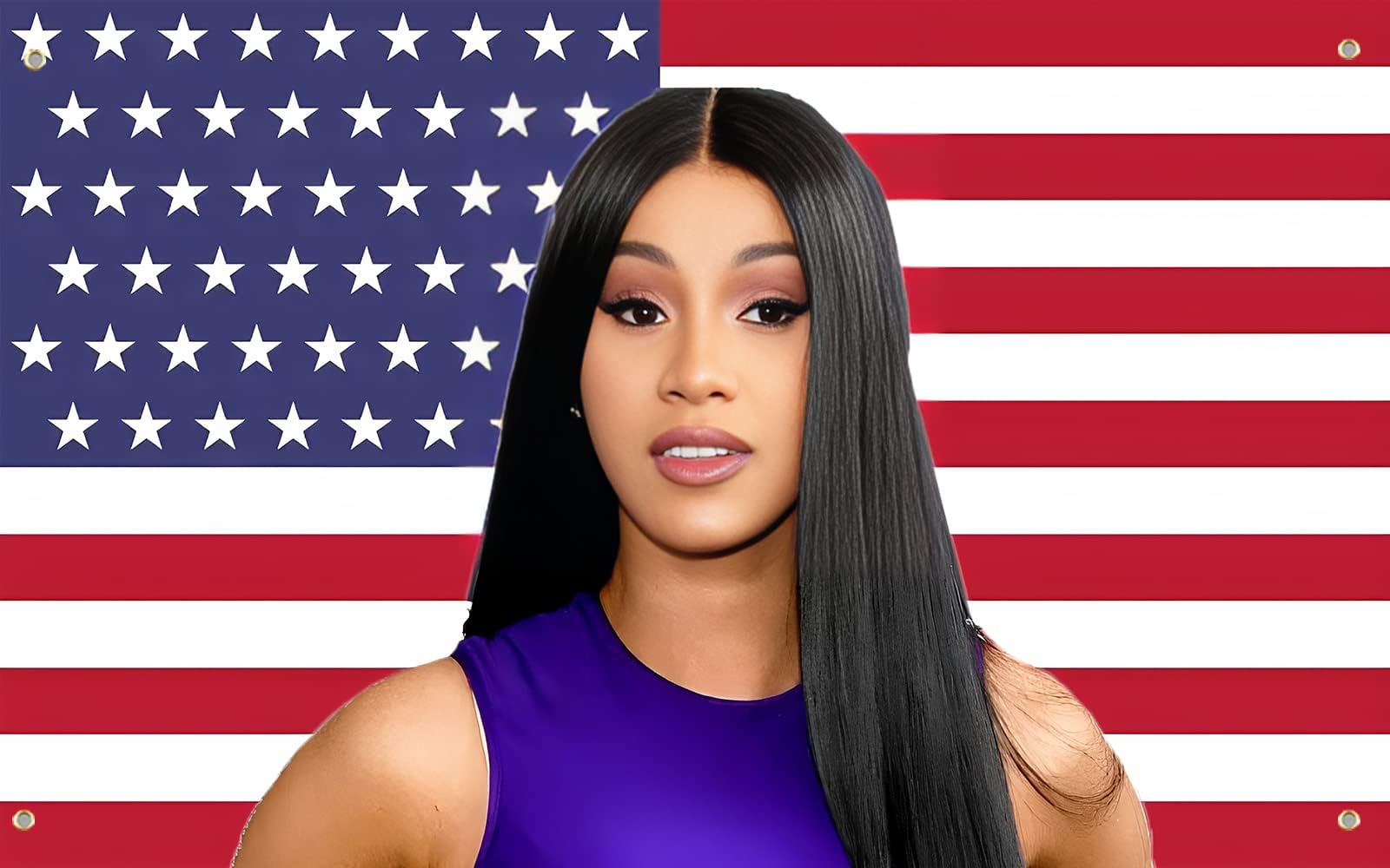 VrogadsoVrogadso Cardi B Flag Banner 3X5 Feet for Outdoor Indoor Home Garden House Decor Durable Flag With 4 Grommets
