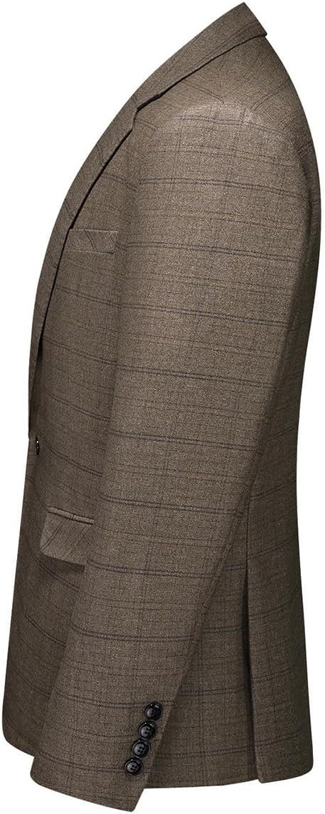 Mens Plaid Blazer Sports Coat Casual Slim Fit Checkered Blazer for Men Wedding - Image 4