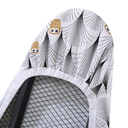 Mzxcuin 15” X 54” Padded Ironing Board Cover Scorch Resistant, Cotton Iron Cover With Padding Heat Reflective Heavy Duty Pad ，Owl #TOP4