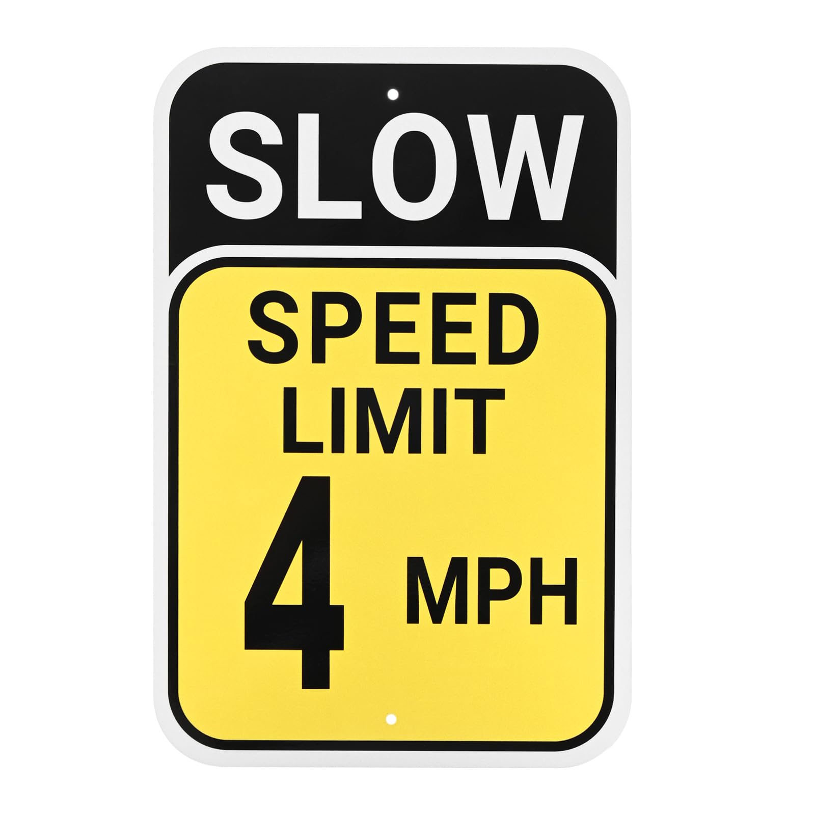 M METERXITY Speed Limit 4 MPH Sign