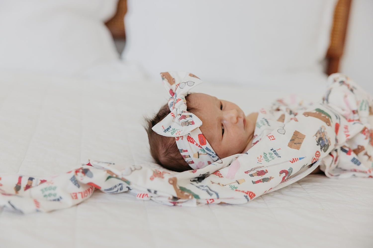 Copper Pearl Baby Bows: Stylish Headbands for Baby Girls, Premium Soft and Stretchy Baby Headbands, Perfect for Newborns, Trendy Designs - A Christmas Story