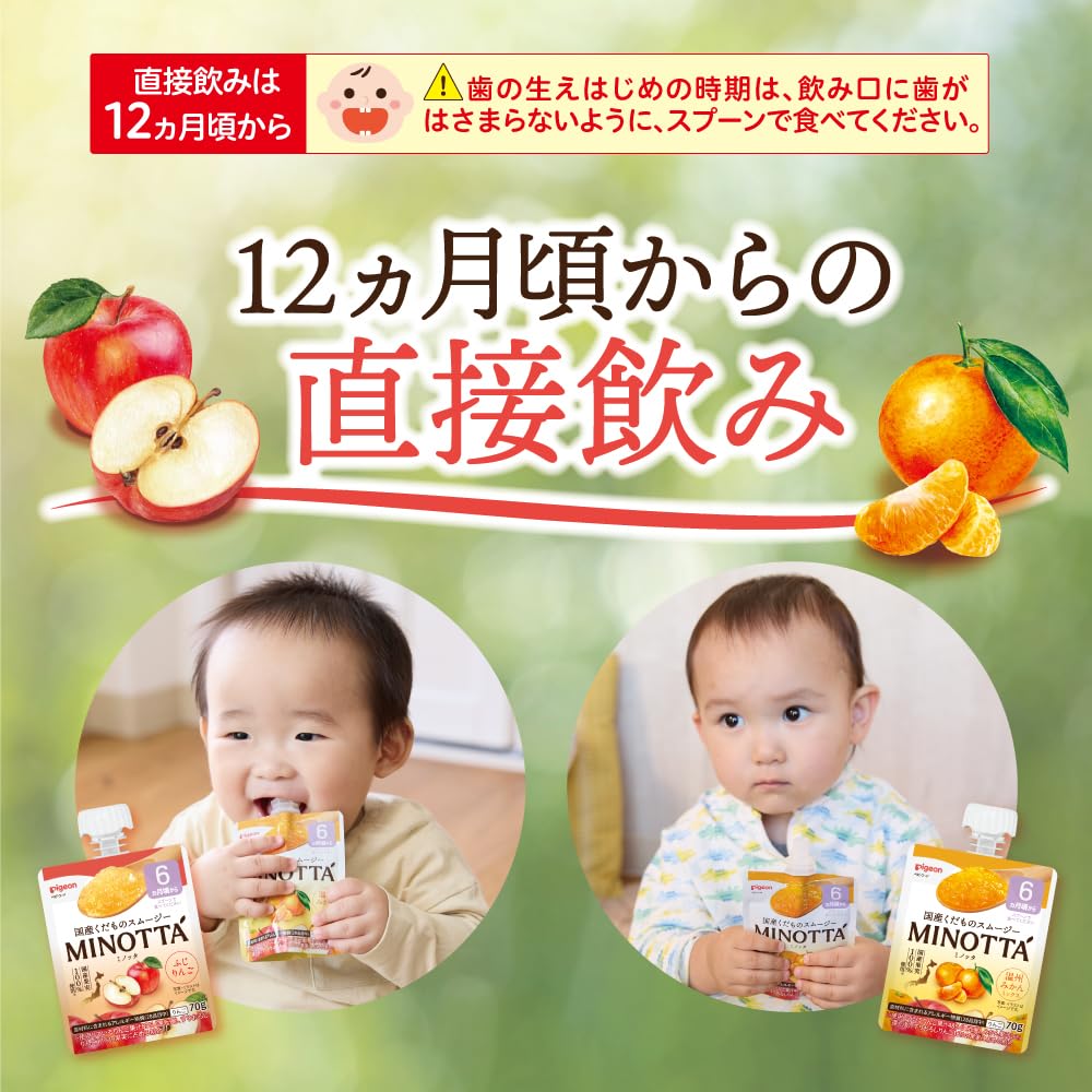 ピジョン ミノッタ 国産りんご赤ちゃん用スムージー