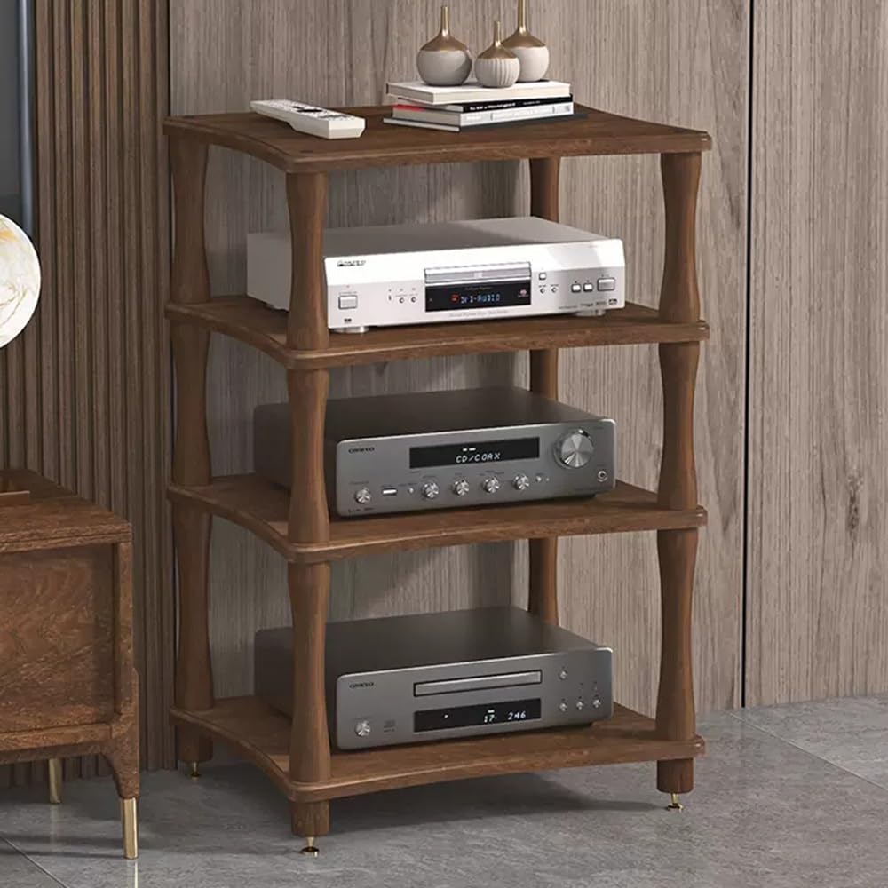 NILZA Solid Wood Audio Rack Amplifier Rack Cabinet Audio Tower 2/3