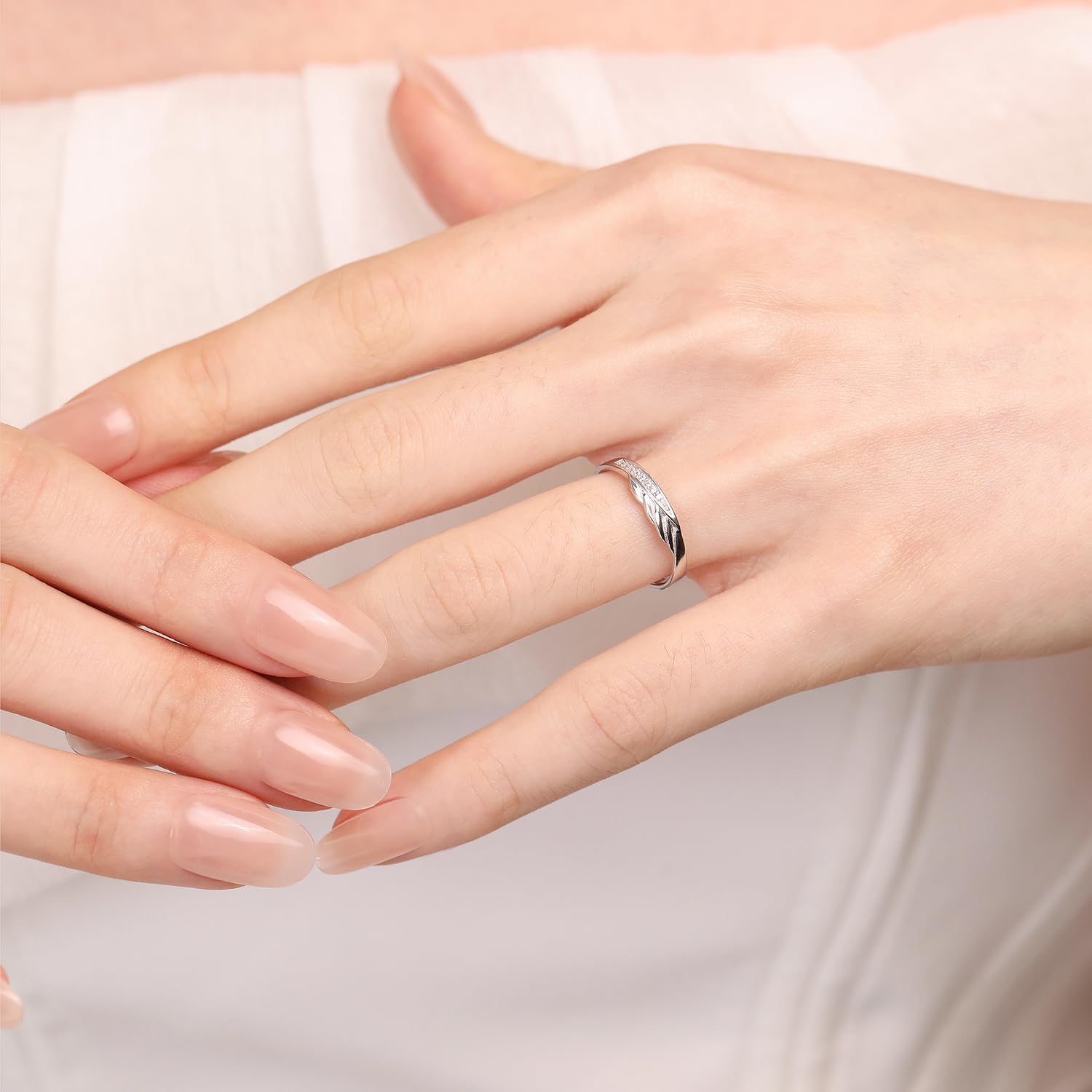 Meissa Alianzas de Plata para Pareja de Compromiso Ajustables para Él y Ella Plata de Ley 925 con Circonitas Mujer 3,2mm & Hombre 4mm Joyería Nupcial Regalo Boda o San Valentín (Juego de dos anillos)