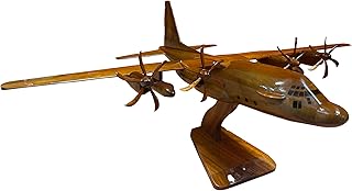 Tesaut C-130 (C130) Hercules Mahogany Wood Desktop Airplane Model