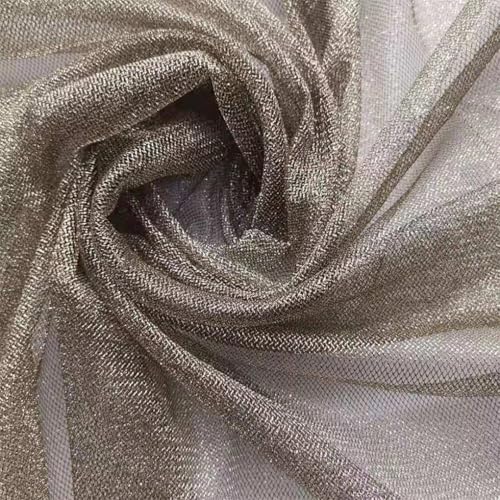 Tissu en maille paillettes dorées argent pour déco mariage