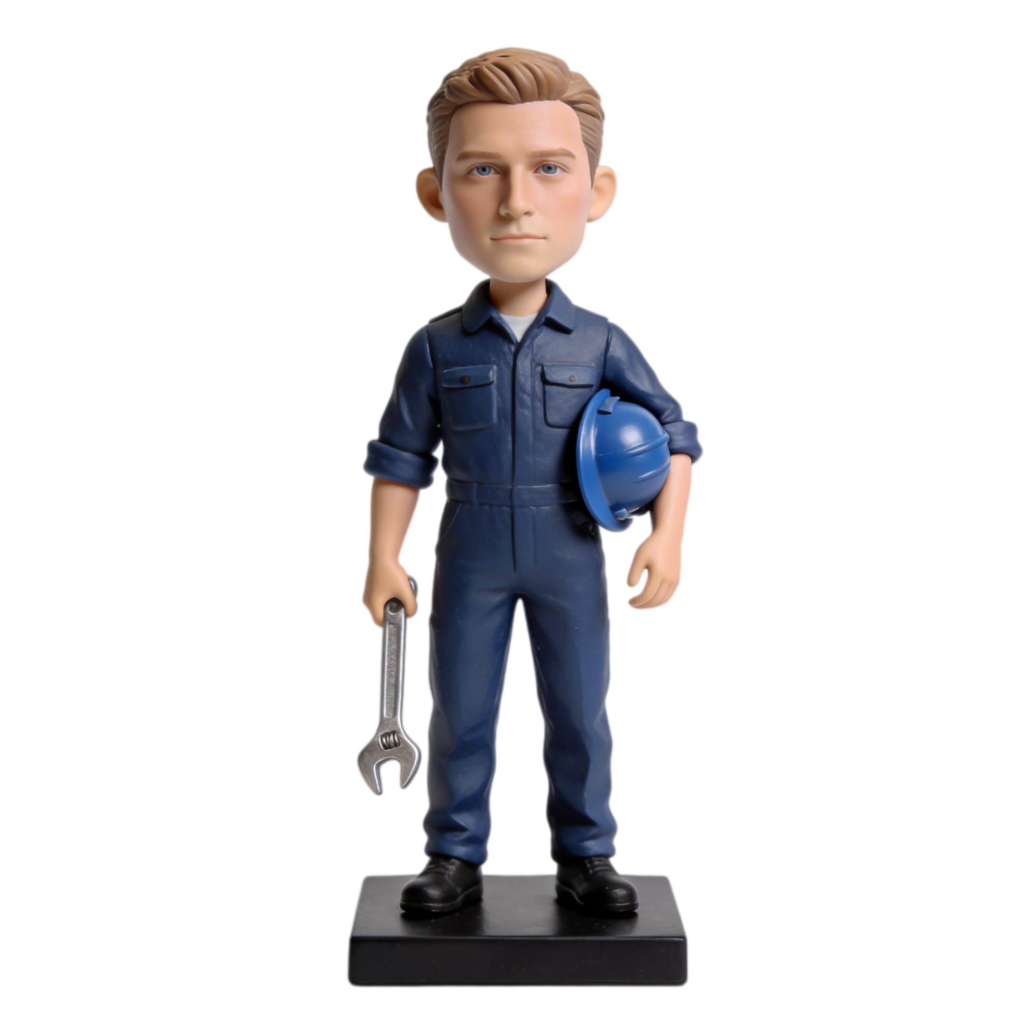 Figurine 3D faite à la main à partir de la photo, figurine de mécanicien Bobbleheads personnalisée, cadeau d'ingénierie fait à la main pour le personnel d'entretien, l'atelier et la décoration