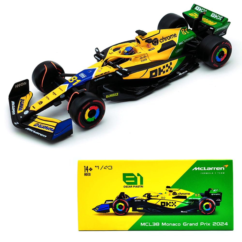 Amazon.com: Xiangtat 1/43 2024 F1 MCL38 4# Lando Norris 81# Oscar