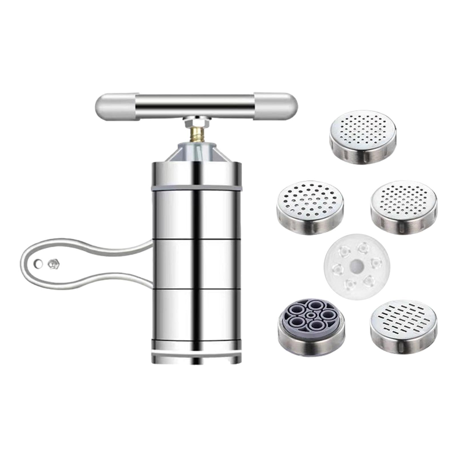 ELBME® Pasta Maker with Heads Noodle Press Machine for Kitchen Spaghetti Fettuccine with 6 Pasta Shapes-image-46