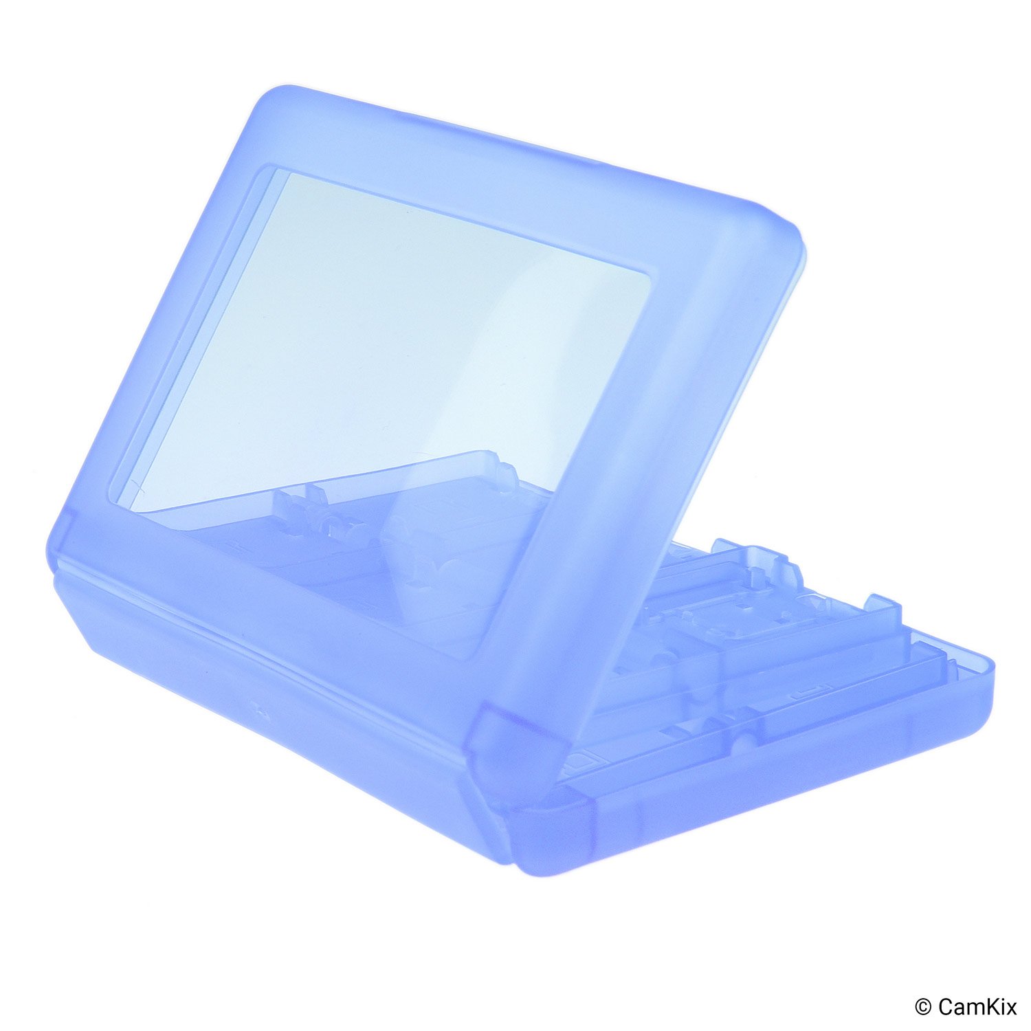 CAMKIX 2X Caja de Juego, Compatible con Nintendo 3DS - Se Adapta a hasta 44 Juegos, 4 Tarjetas SD, 4 Micro SD/TF y 4 lápices Stylus - Juego de Tarjetas Organizador - Rojo y Azul