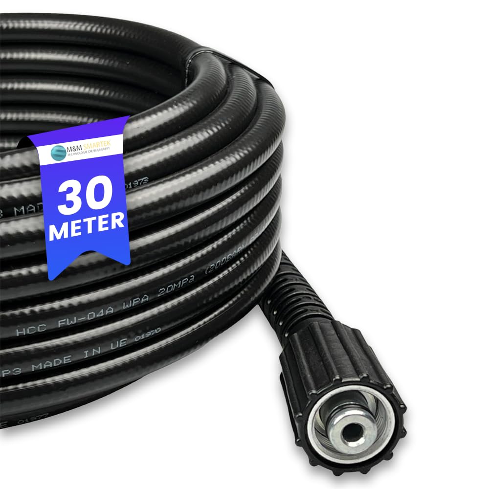 M&M Smartek Tubo ad alta pressione con tubo di ricambio M22 IG 160 bar 40° per Kärcher K2/K3/K4/K5 (30 metri)
