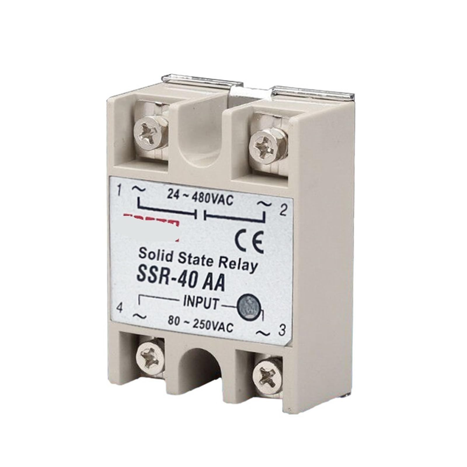 Relais à semi-conducteurs SSR40AA avec contrôle AC AC 220V 40A de classe A
