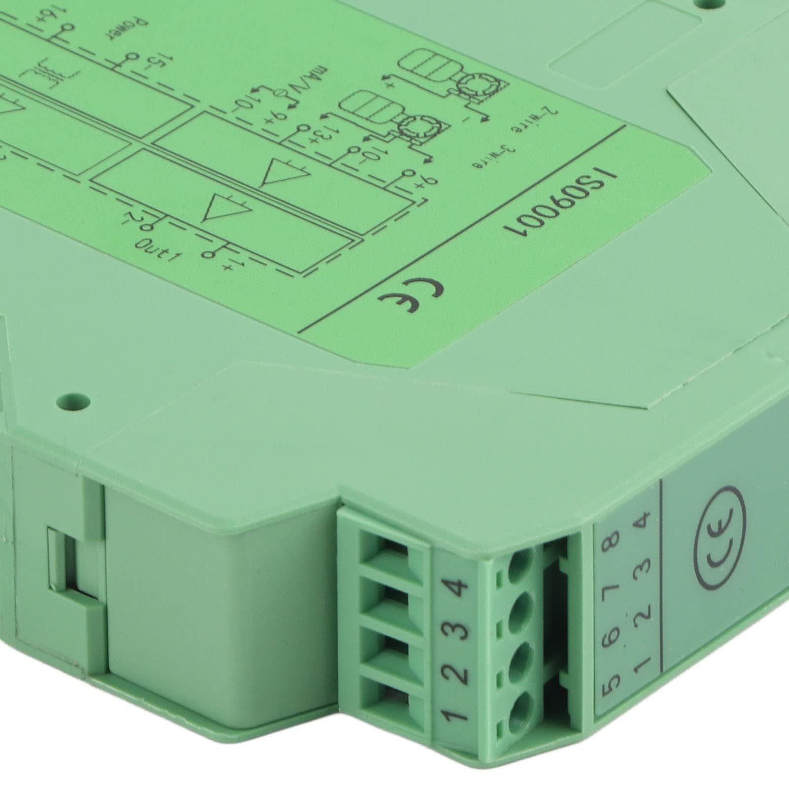 GLG Aislador de señal CC 4-20 mA a 4-20 mA, convertidor de señal 1 en 2 Salida Transmisor de Voltaje de Corriente para detección de PLC, Ultrafino (Una entrada y dos salidas 4-20mA a 4-20mA)