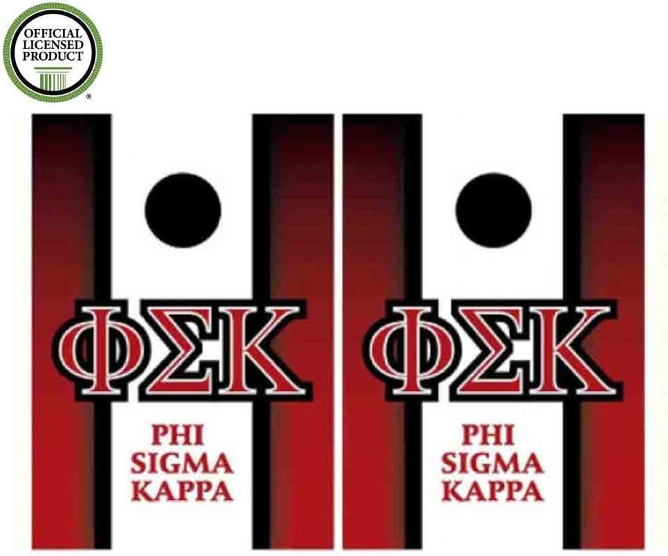 VictoryStore Cornhole Games - Phi Sigma Kappa Cornhole Bag Toss Game - Vertical Stripe - 8 Bags Included