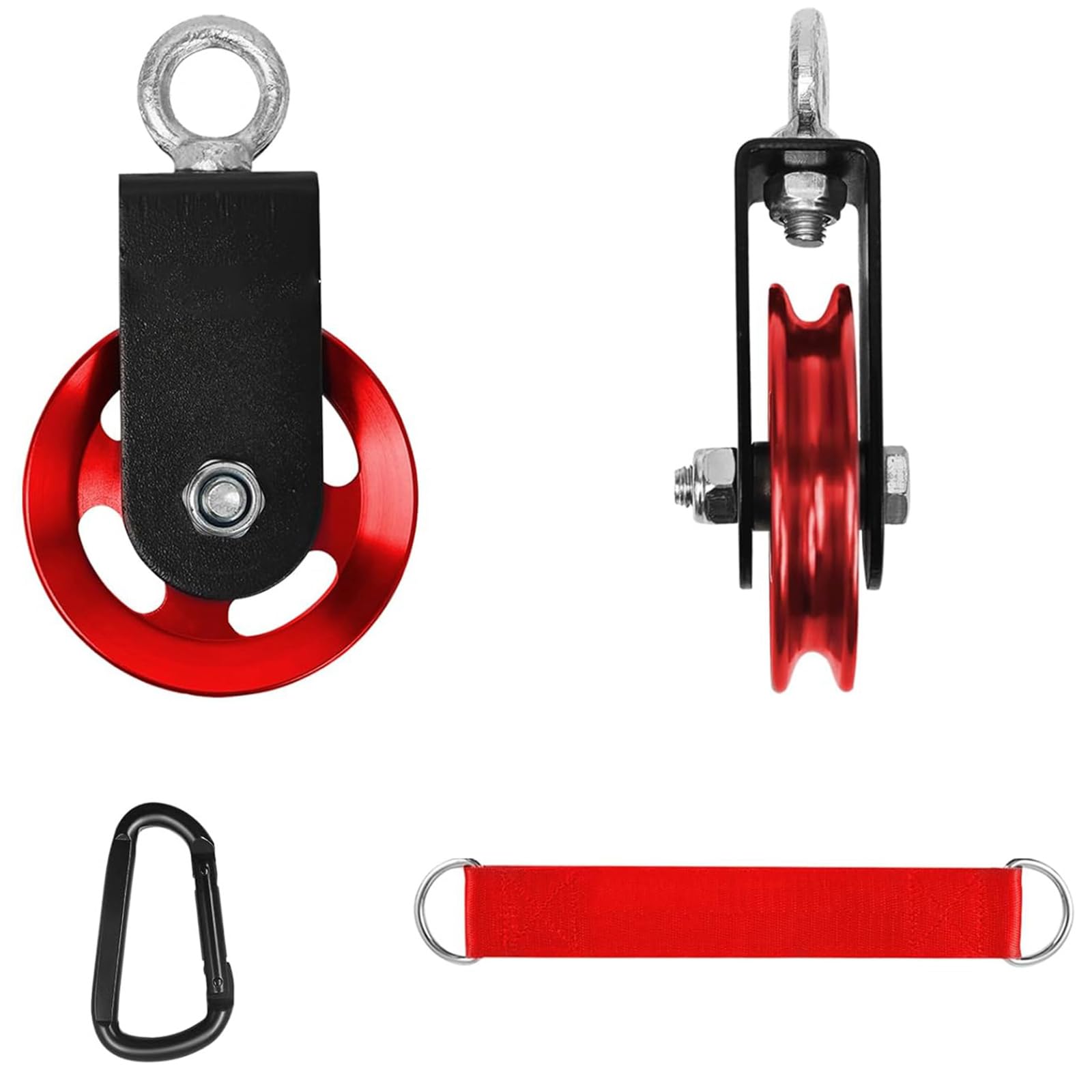 Cable Pulley 360 Rotation Traction Wheel Smooth Detachable for Gym Pulley Systems Gym Attachment Lifting Block Fitness Wheel