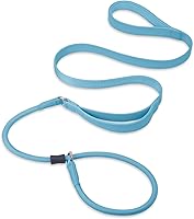 Vista 17 de Correa antideslizante para perro, correa de entrenamiento para perros con doble asa, correa antideslizante de cuero suave y collar, correa de nailon