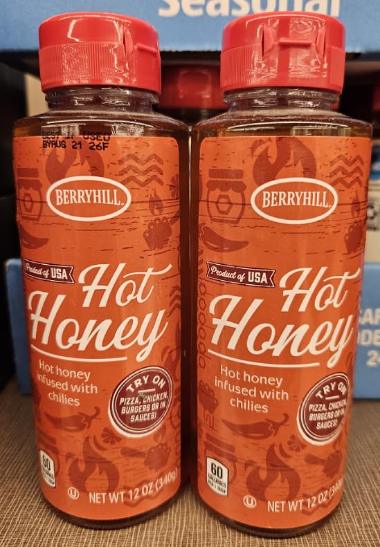 Berry-hill Hot Honey Infused with Chilies 12oz 340g (Two Bottles)