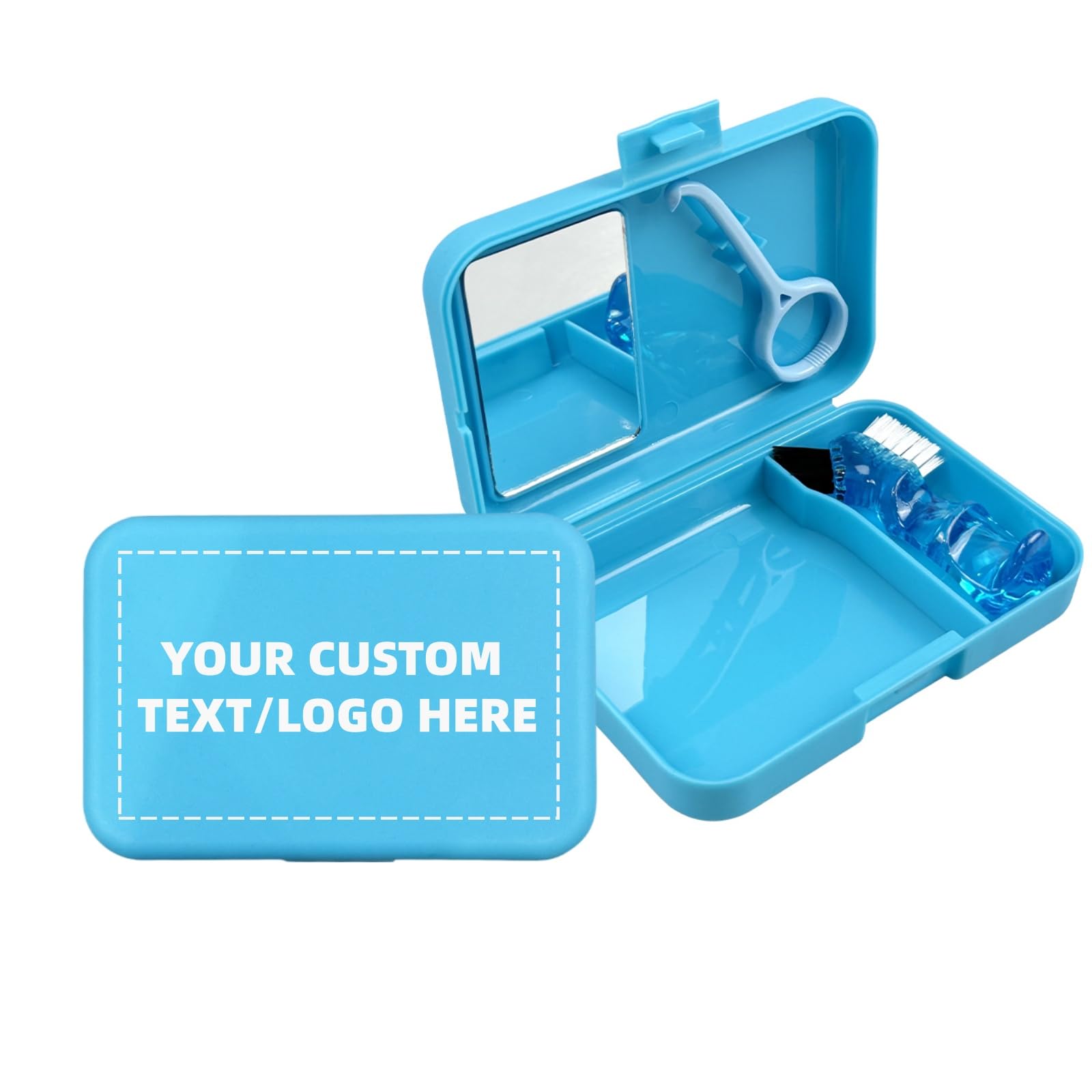 100pcs Custom Personalized Oral Care Travel Kits Dental Care Kit with Mirror Bracket Removal Tool Denture Brush with