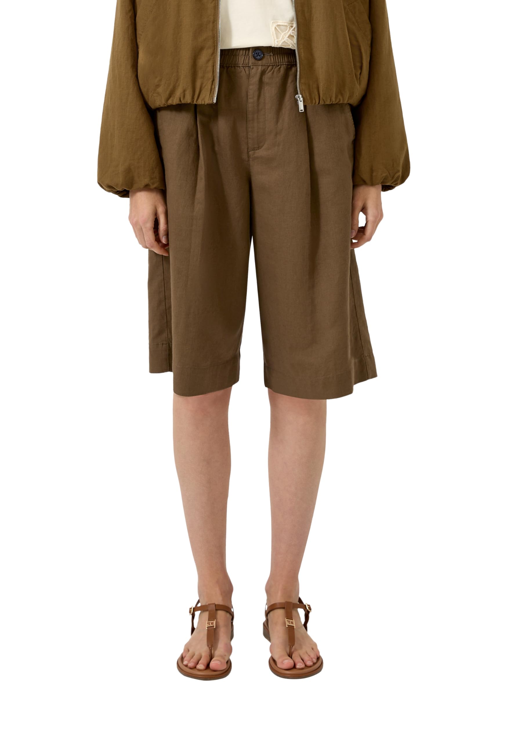 s.Oliver Linen Blend Bermuda Shorts