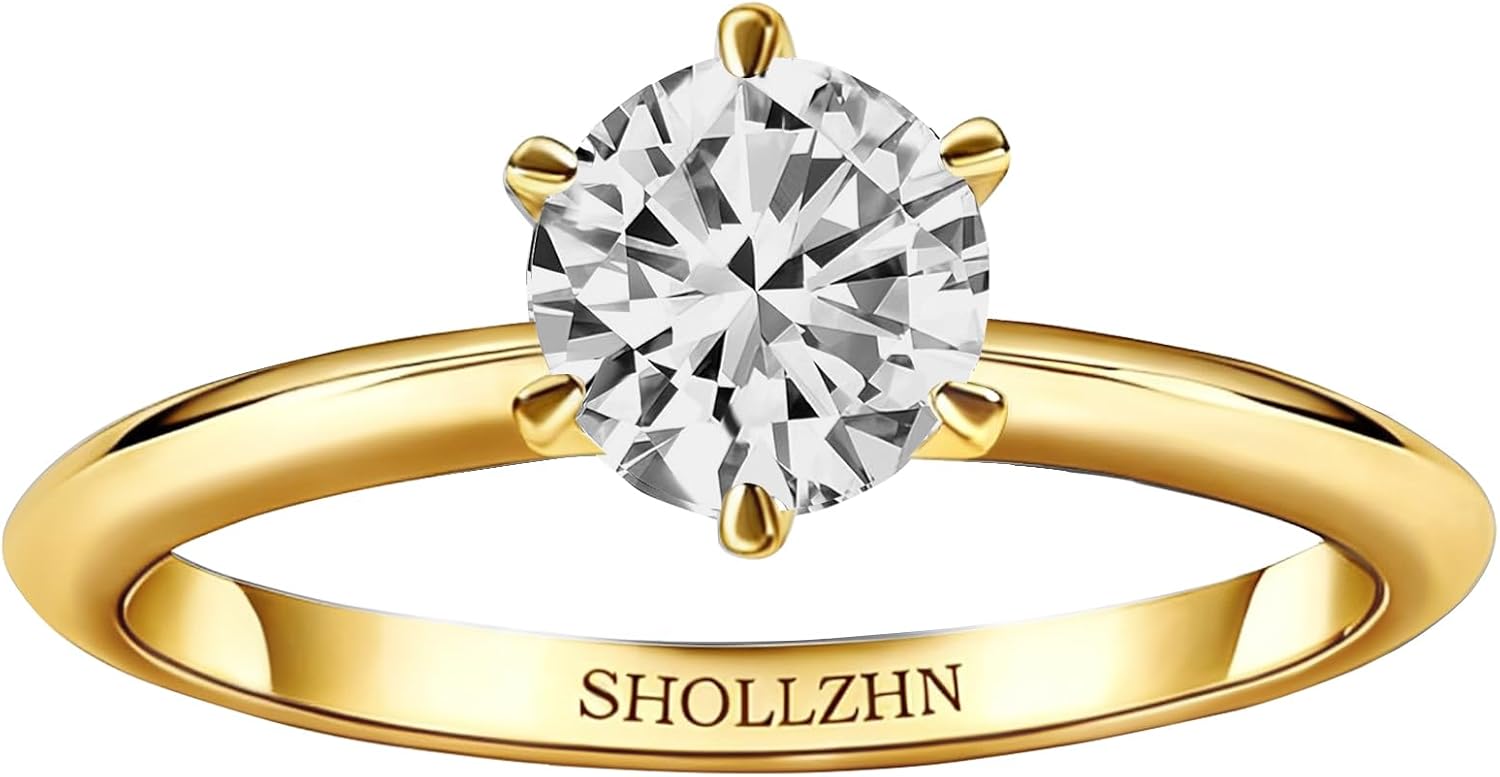 1-4Carat Lab Grown Diamond Engagement Ring for Women IGI Certified | 14K/18K White, Yellow Or Rose Gold/Platinum Classic 6-Prong D/E Color VS1/VS2 Clarity