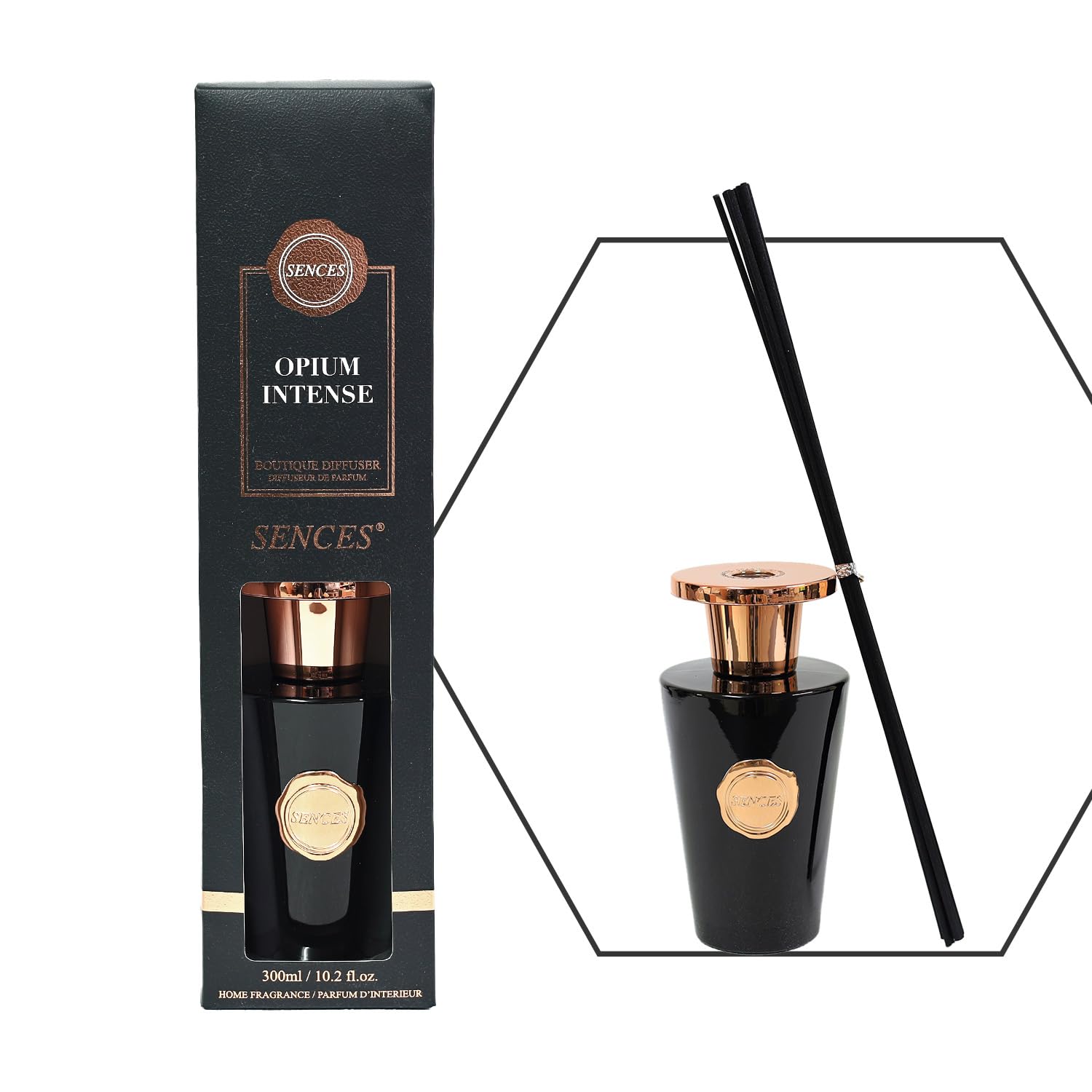 Baltus Opium Intense Boutique Reed Diffuser 300Ml Scented Wick Fragrance Aromatherapy