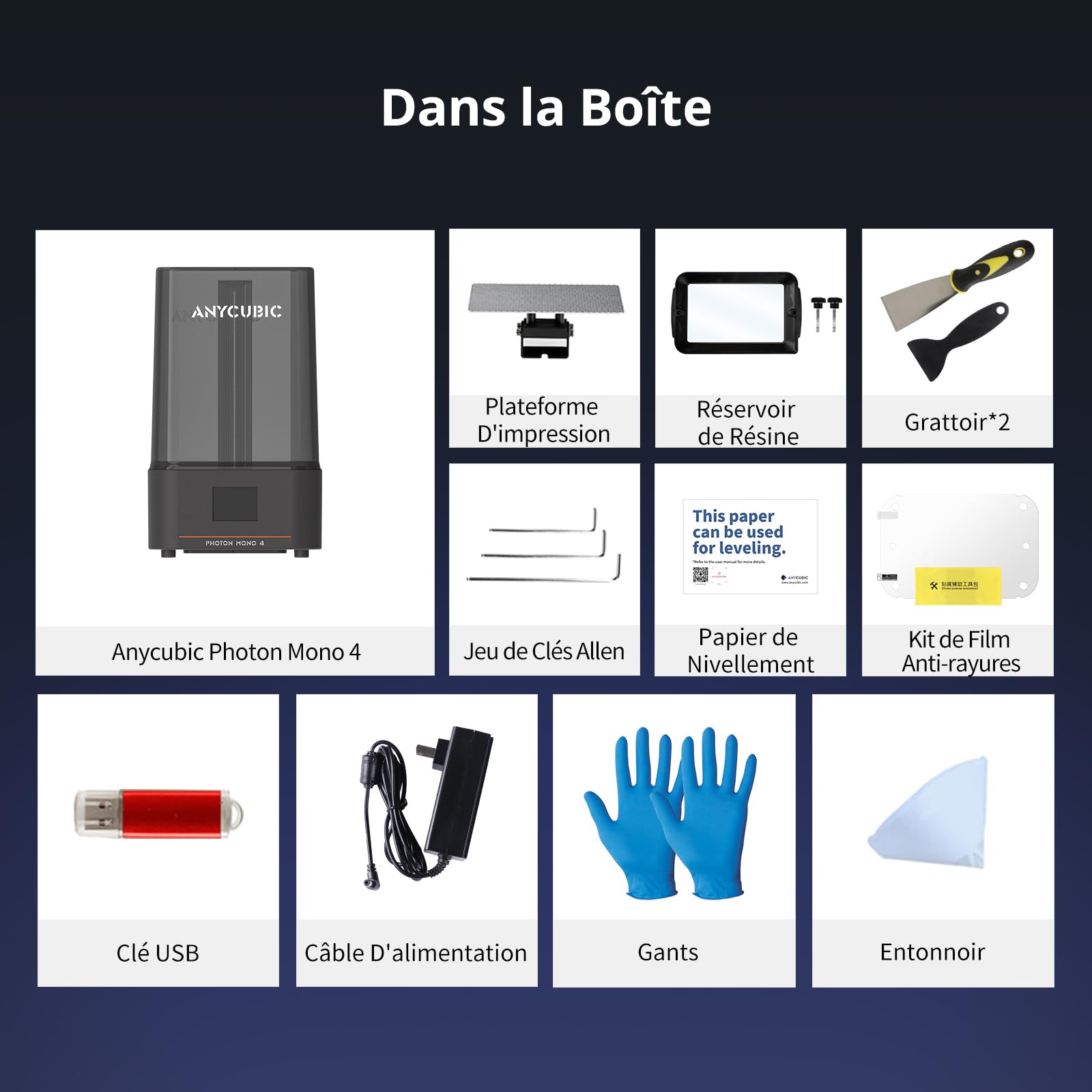 ANYCUBIC Imprimante 3D Résine Photon Mono 4, Écran 7” 10K Haute Précision, Source Lumineuse LightTurbo, Impression Rapide, Réglage Facile, Volume 153,4x87x165mm pour Figurines Modèles Créations
