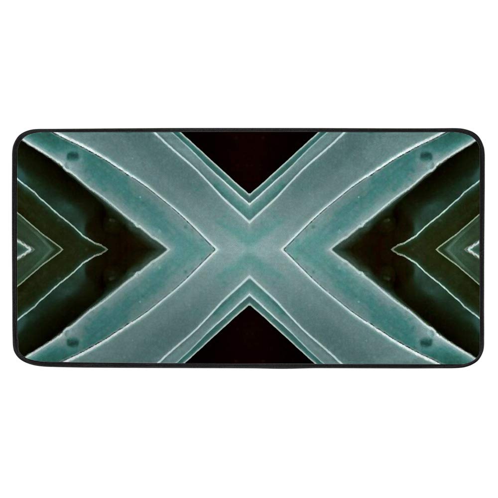 Tapis de cuisine vert bohème à rayures pour habiller votre sol avec élégance